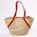 Borsa in paglia naturale 100% e vera pelle