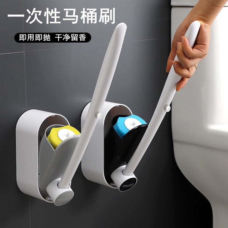 Scopino WC da parete con testine usa e getta profumate