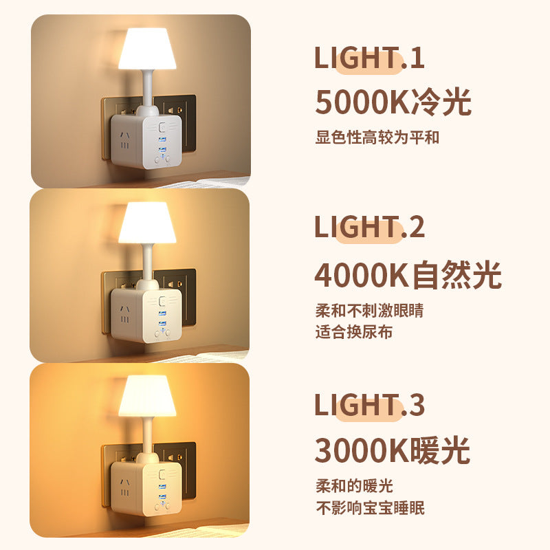Luce notturna da presa con telecomando, luna soft – foto 2