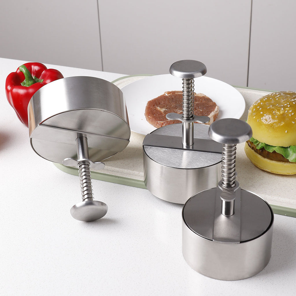 Pressa per hamburger in acciaio inox, cinque diametri – dettaglio 3