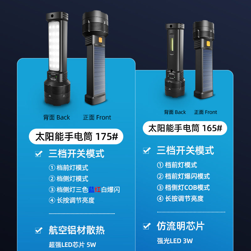 Torcia solare ricaricabile ultra luminosa – foto 4