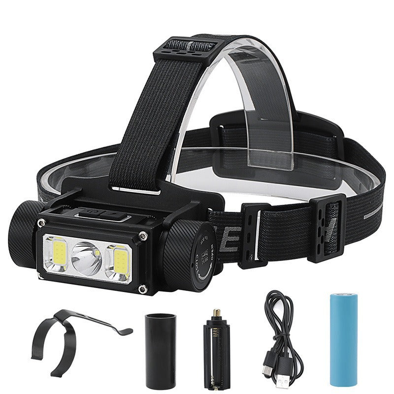 Torcia frontale LED ricaricabile USB, alta autonomia – foto 5