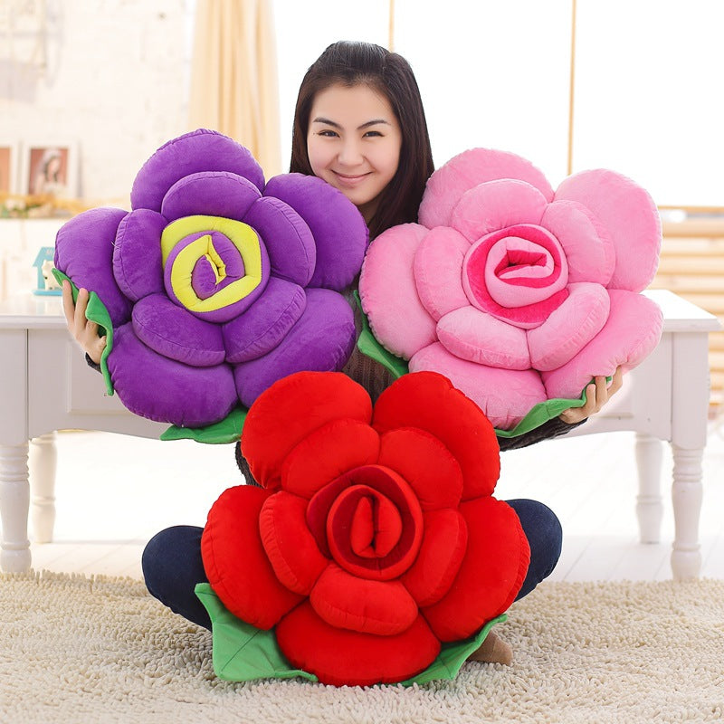 Cuscino peluche a forma di rosa 3D per divano – foto 2