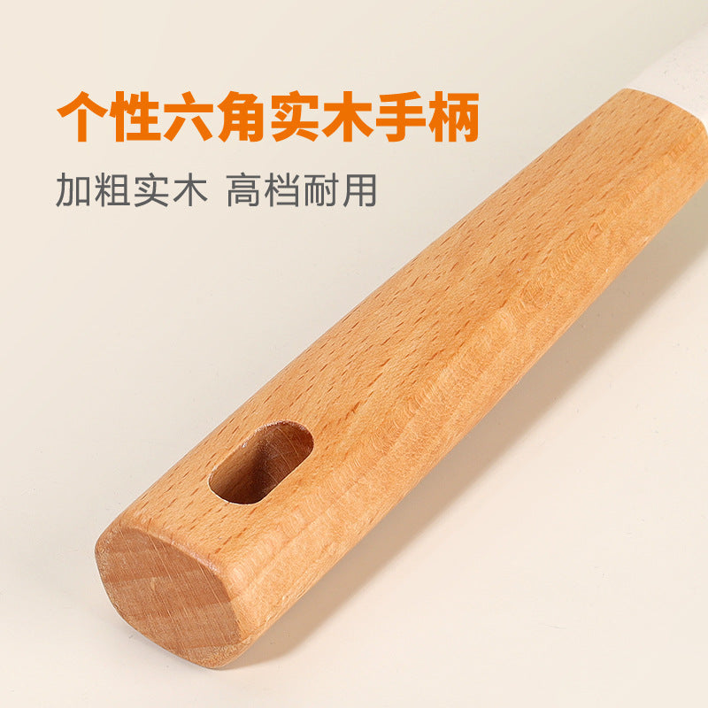 Utensili in silicone con manico in legno, singoli o set – dettaglio 2