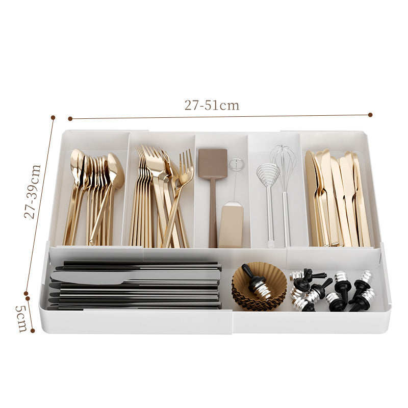 Organizer da cassetto estensibile con tre scomparti posate – dettaglio 11