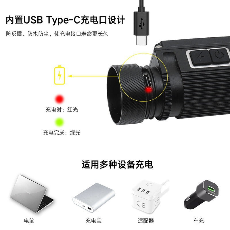Torcia frontale LED ricaricabile USB, alta autonomia – foto 3