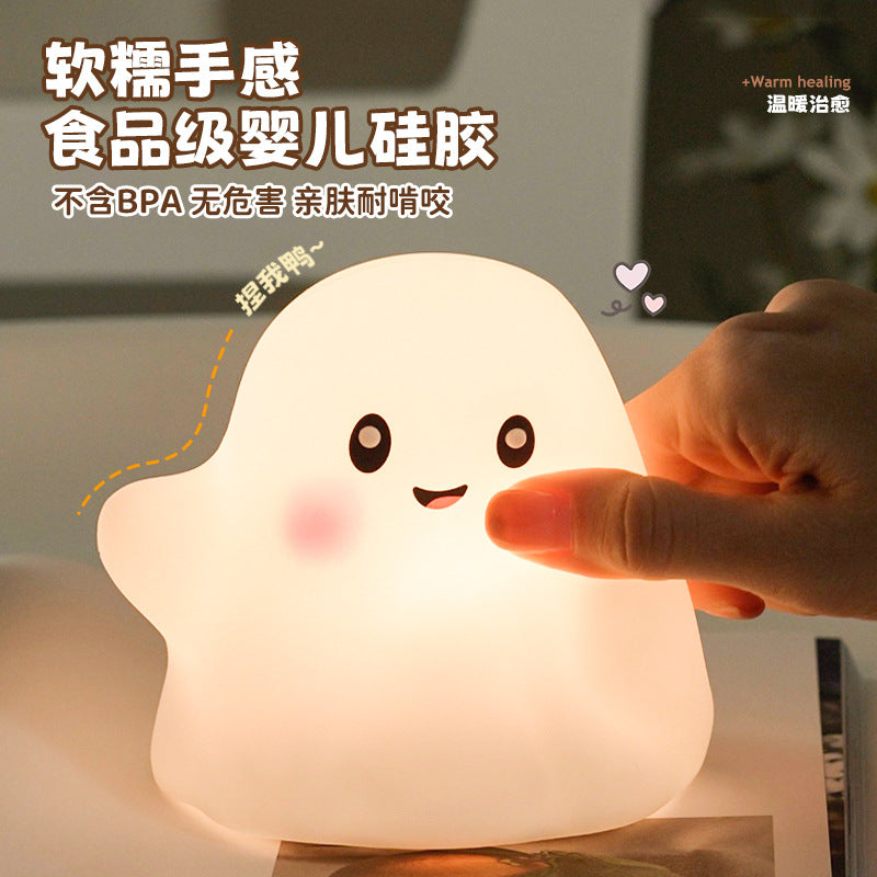 Luce notturna fantasma in silicone, tap, per Halloween – foto 2