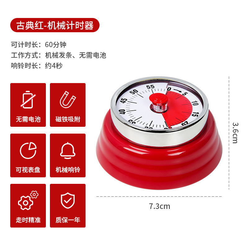 Timer da cucina meccanico magnetico, senza batterie – dettaglio 9