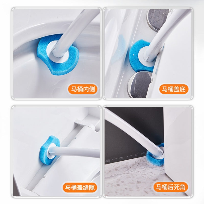 Scopino WC da parete con testine usa e getta profumate – dettaglio 3