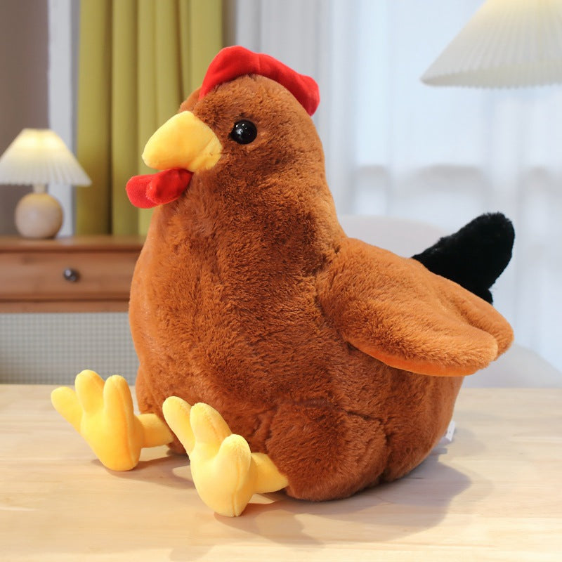 Cuscino peluche a forma di gallina, morbido e decorativo – foto 6