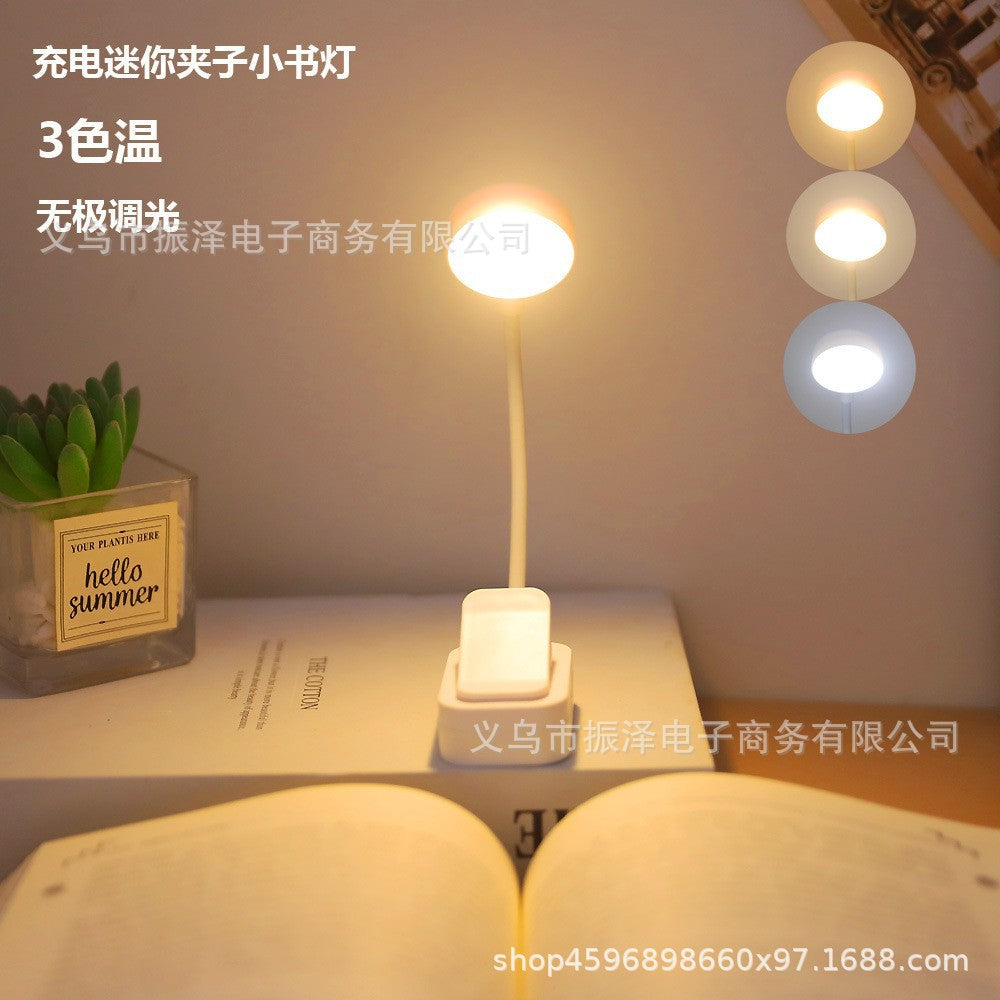 Lampada da lettura a clip ricaricabile, luce notturna