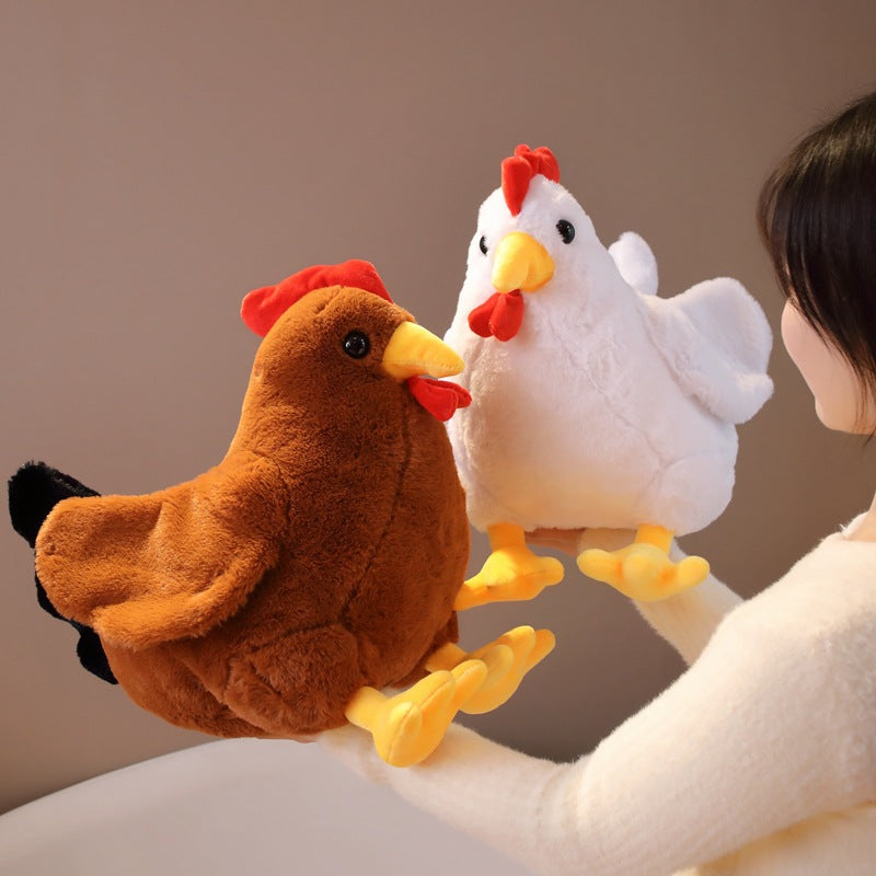 Cuscino peluche a forma di gallina, morbido e decorativo – foto 4