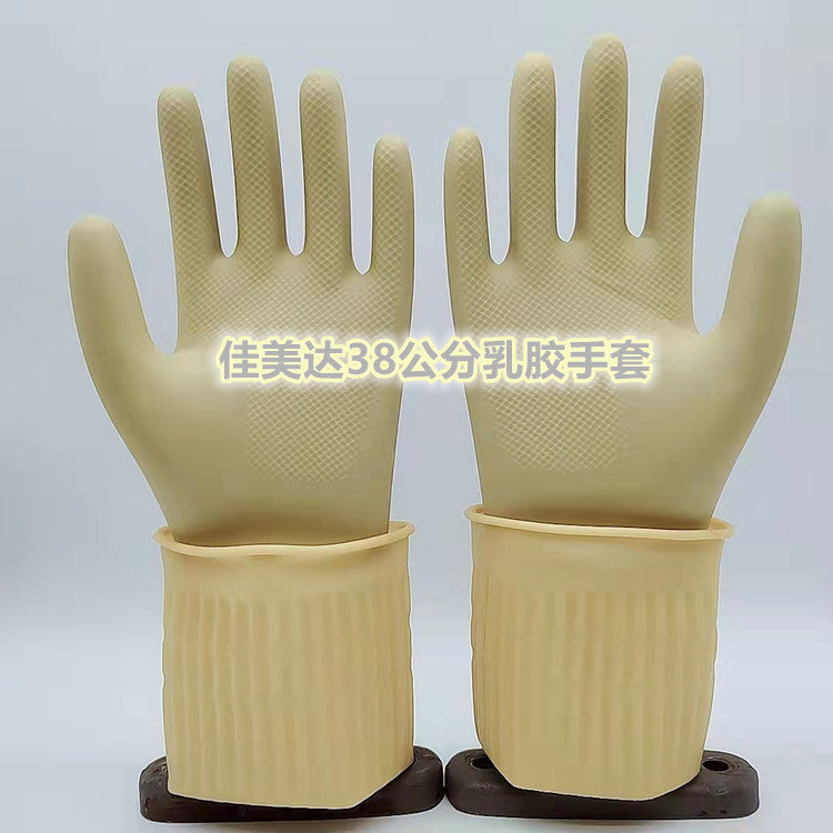 Guanti in lattice da 38 cm per pulizie, taglie S M L – dettaglio 3