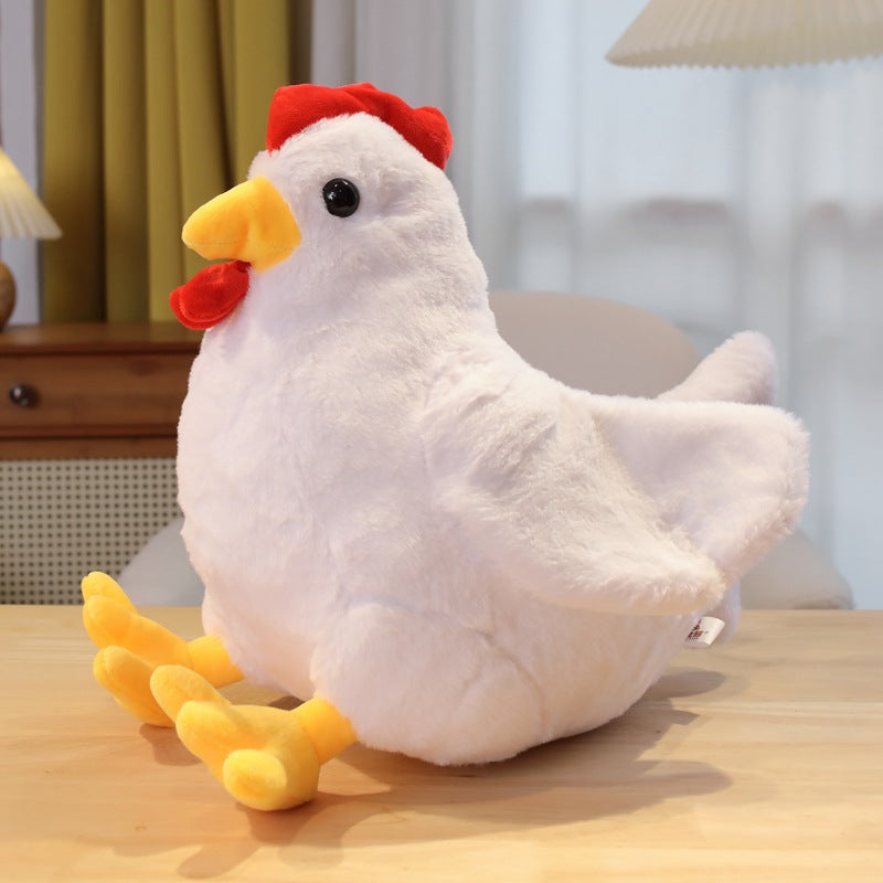 Cuscino peluche a forma di gallina, morbido e decorativo – foto 7