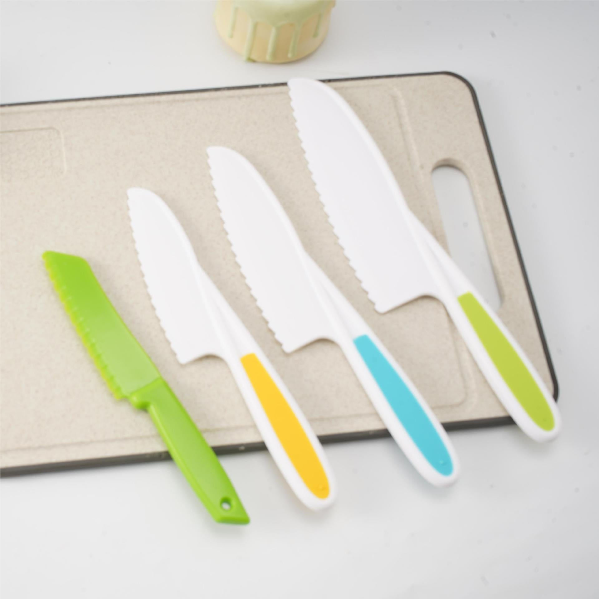 Coltelli in plastica per bambini, set da 3 o 4 pezzi – dettaglio 3