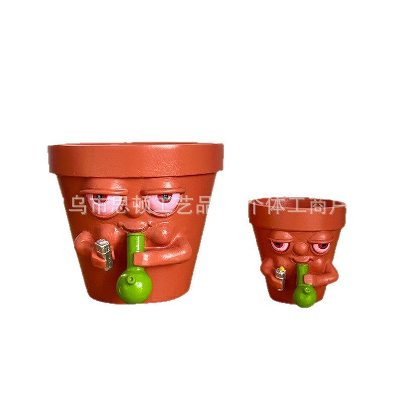Vaso Fumante Decorativo in Resina Divertente