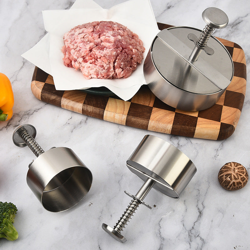 Pressa per hamburger in acciaio inox, cinque diametri – dettaglio 1