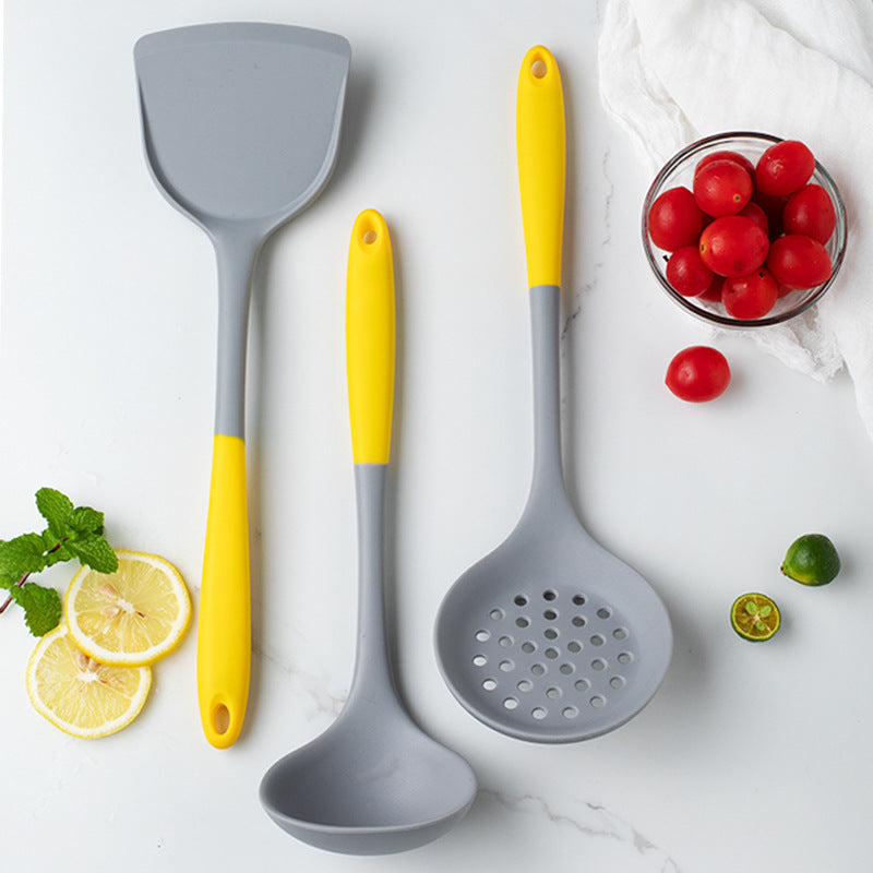 Set utensili in silicone bicolore, 3 pezzi – dettaglio 1