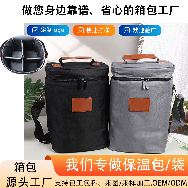 Borsa termica per 4 bottiglie di vino da picnic