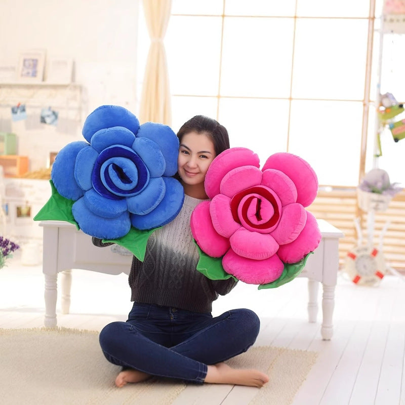 Cuscino peluche a forma di rosa 3D per divano – foto 3