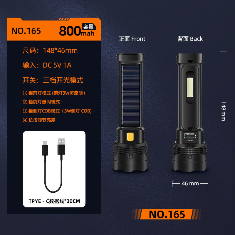 Torcia solare ricaricabile ultra luminosa – foto 8