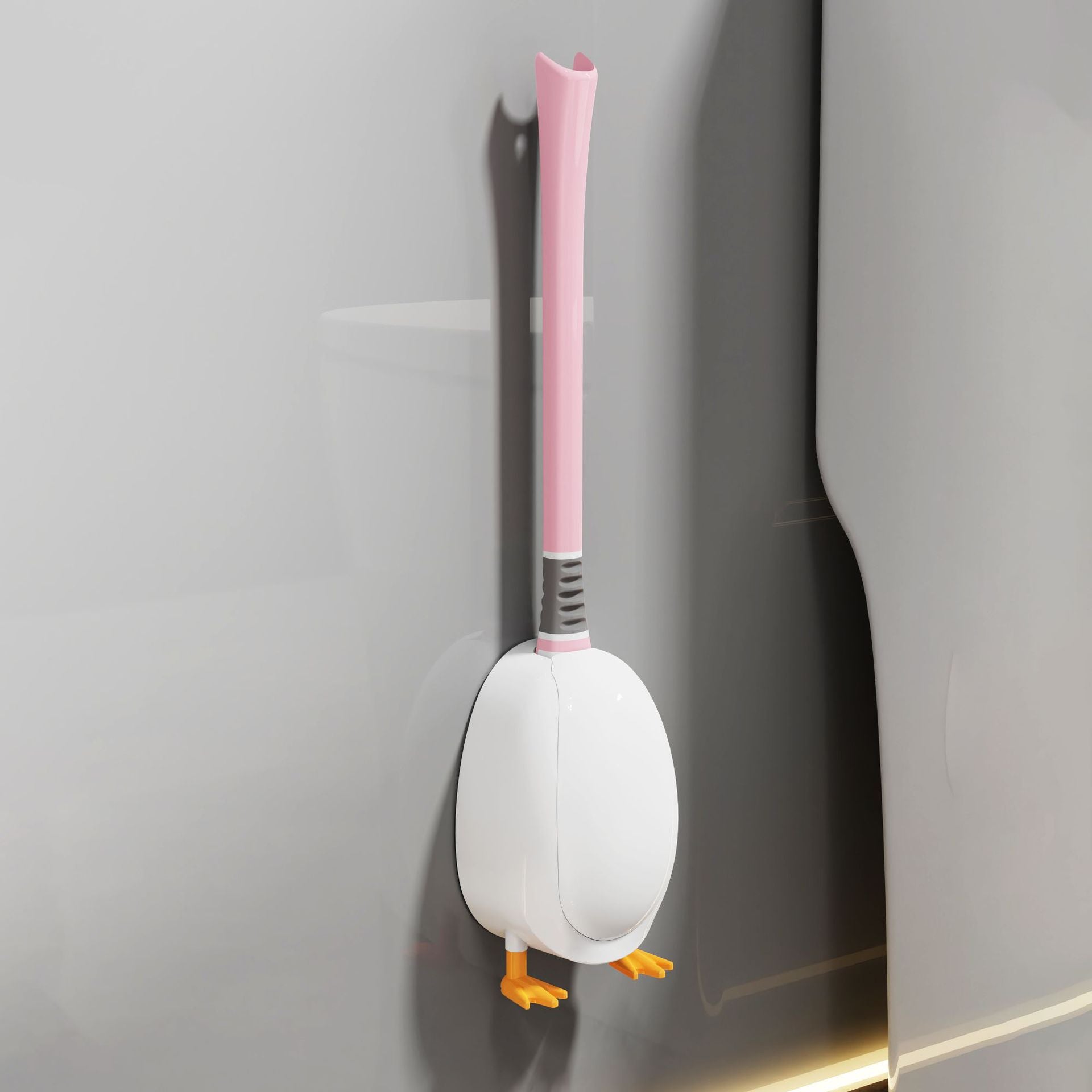 Scopino da bagno in silicone a forma di papero, con base – foto 9
