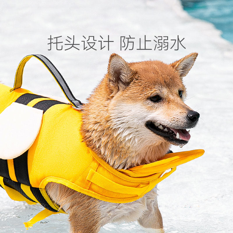Summer Animal Modeling Small Bee Dog Life Jackets Medium Small Dog Universal Dog Swimsuit Pet Flotation Suit
