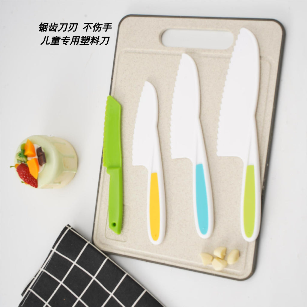 Coltelli in plastica per bambini, set da 3 o 4 pezzi