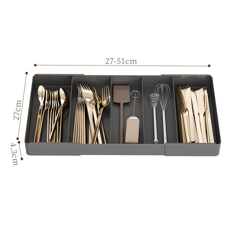 Organizer da cassetto estensibile con tre scomparti posate – dettaglio 10