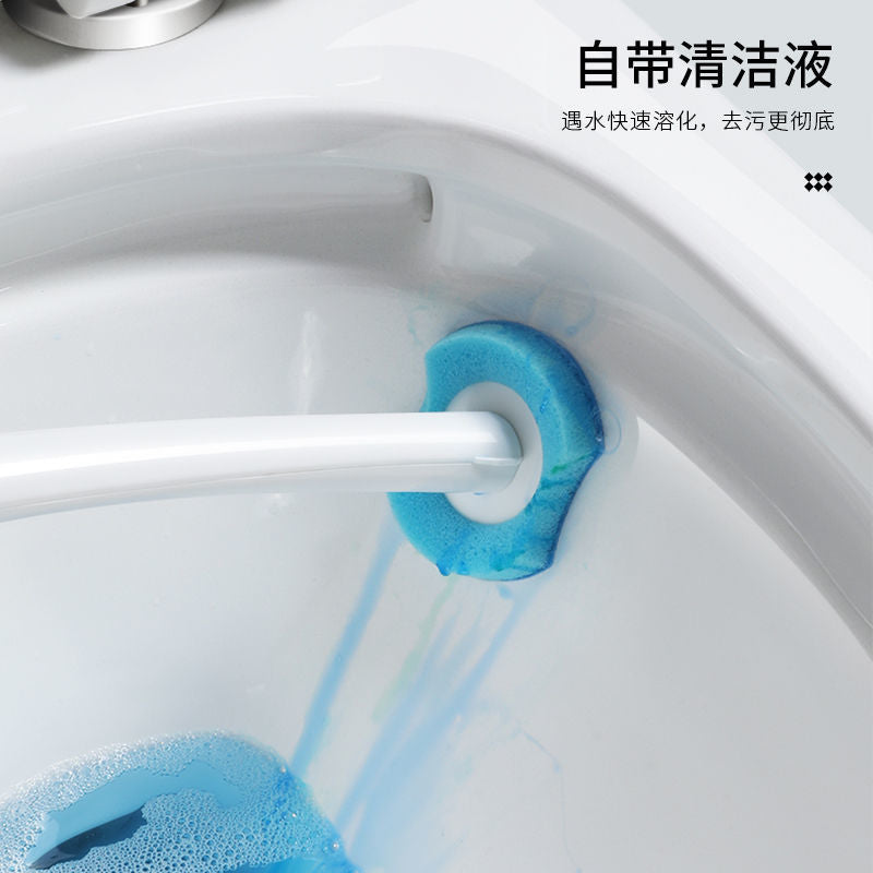 Scopino WC da parete con testine usa e getta profumate – dettaglio 2