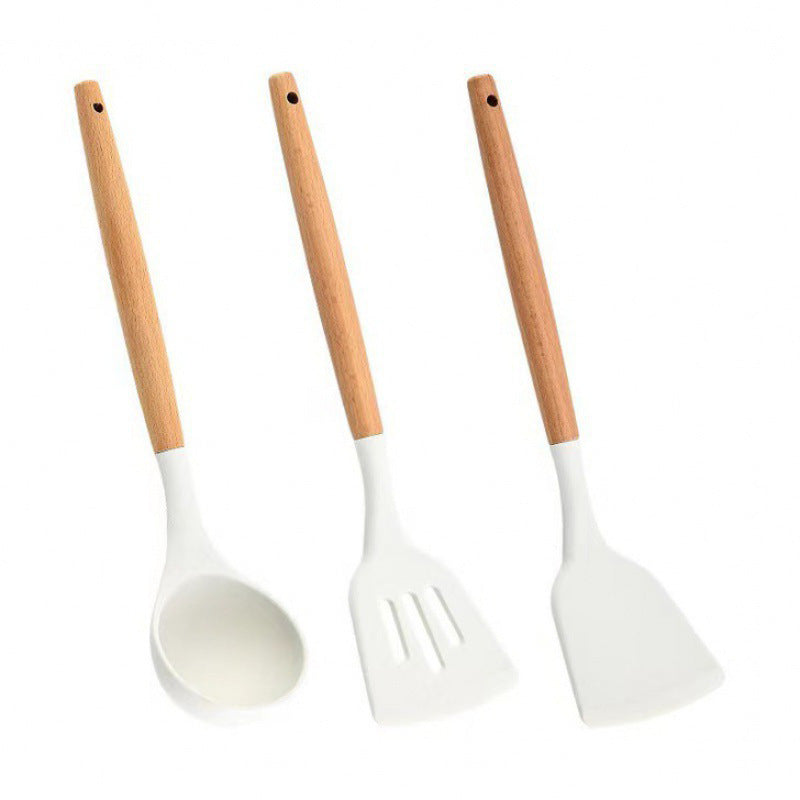 Spatole e mestoli in silicone con manico in legno – dettaglio 4