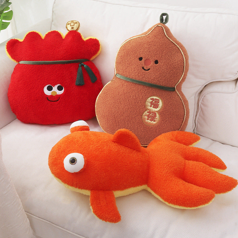 Cuscino peluche leone portafortuna, decoro per divano – foto 4