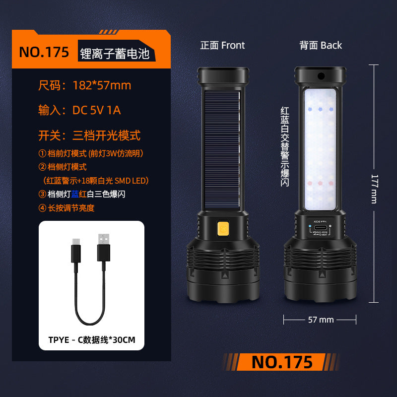 Torcia solare ricaricabile ultra luminosa – foto 7