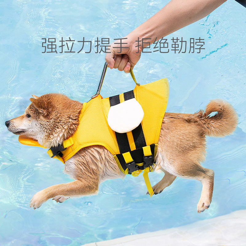 Summer Animal Modeling Small Bee Dog Life Jackets Medium Small Dog Universal Dog Swimsuit Pet Flotation Suit