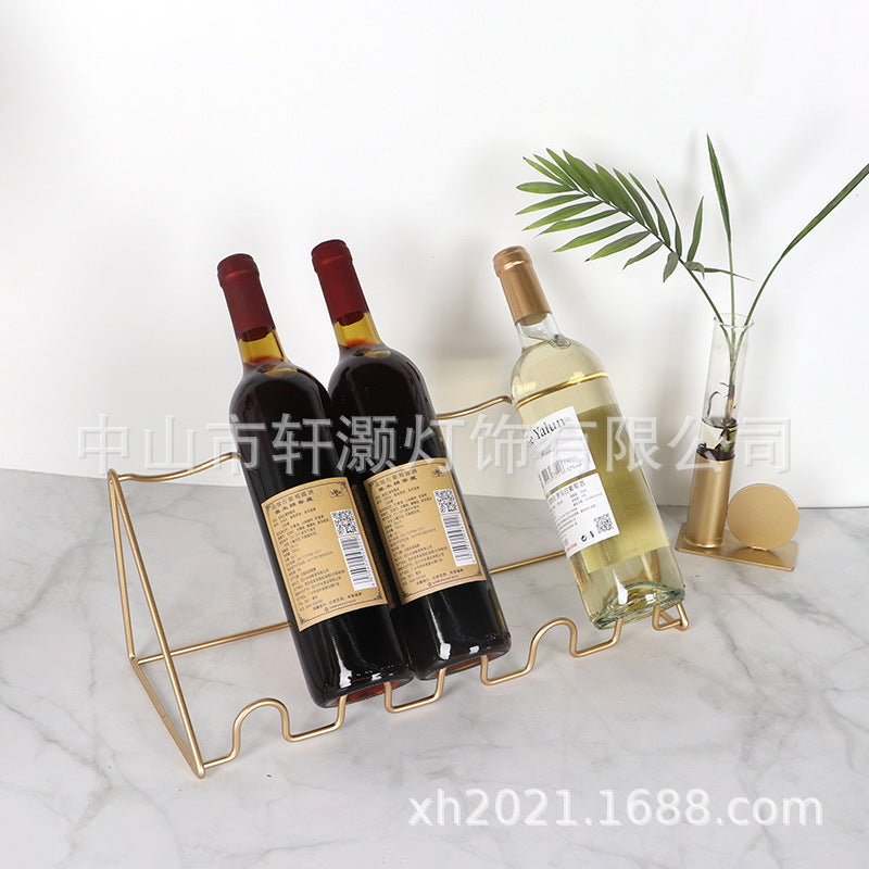Portabottiglie da tavolo in metallo, design minimal – foto 4