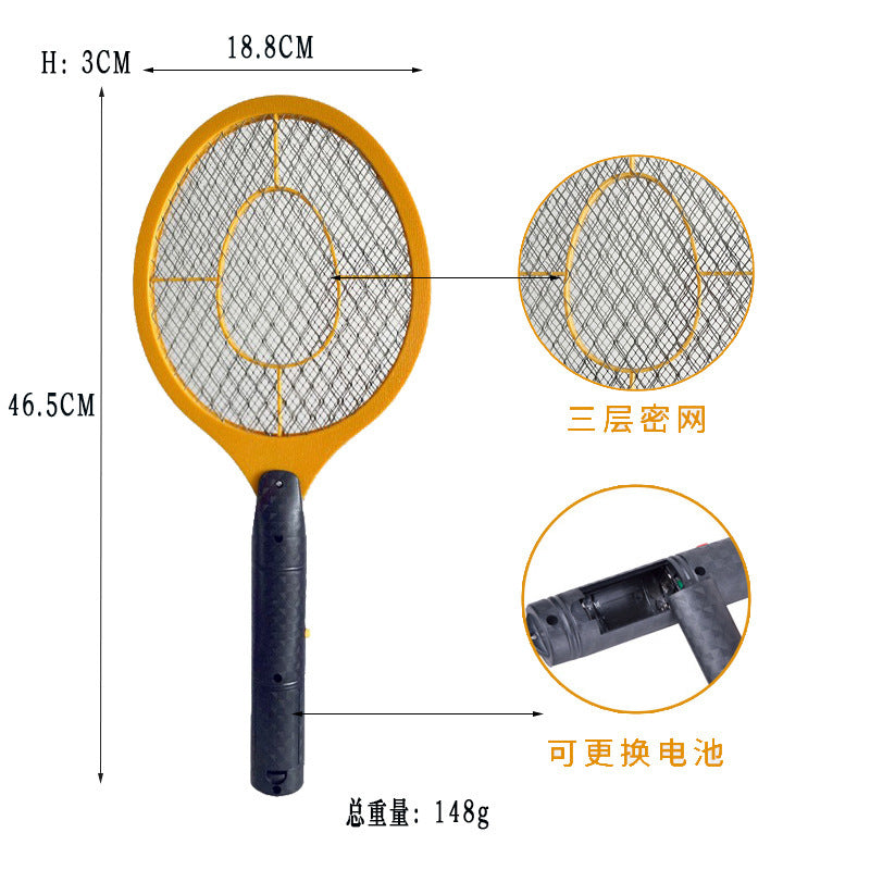Racchetta scacciazanzare elettrica a batteria, 46,5 cm – dettaglio 2