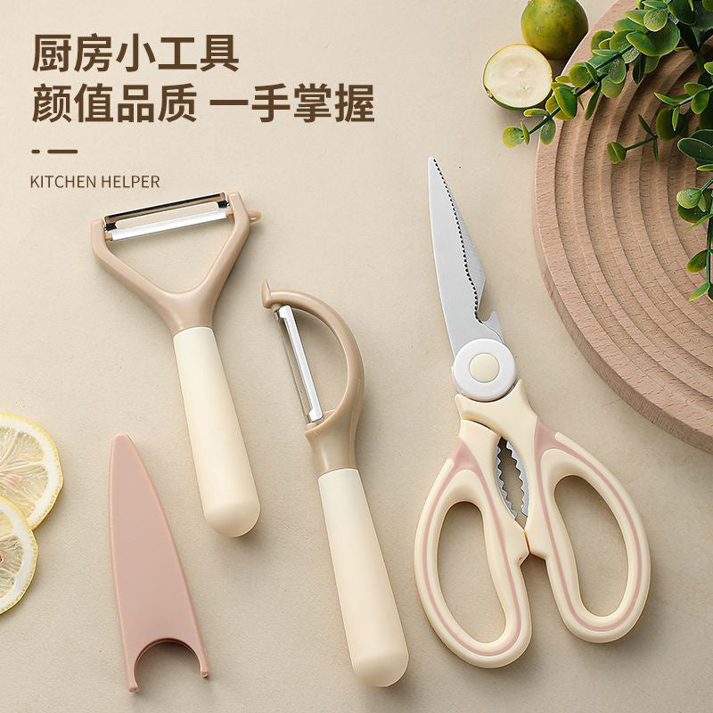 Forbici da cucina multiuso e pelaverdure in acciaio
