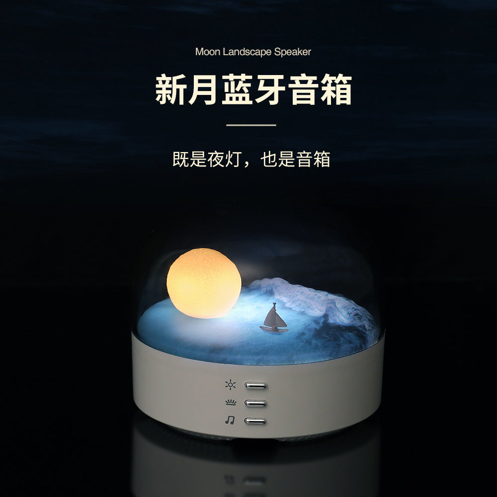 Luce notturna luna con cassa Bluetooth