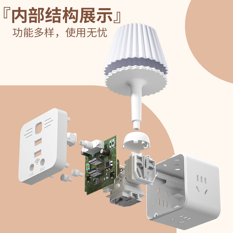 Luce notturna da presa con telecomando, luna soft – foto 4