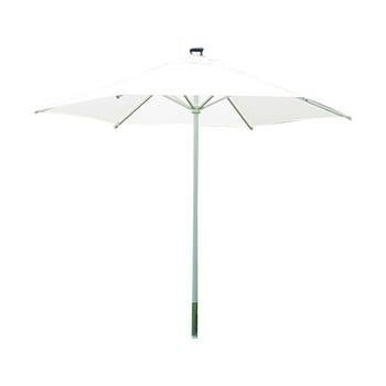 Ombrellone bianco in alluminio Ø3 m con apertura automatica