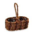 Portampolle a 2 posti in erba marrone striato, 16x9xH7/16 cm (kit da 10)