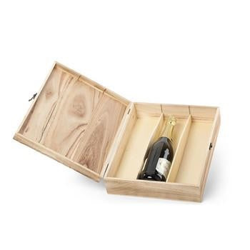 Portabottiglie a 3 posti in legno fuocato (kit da 3)