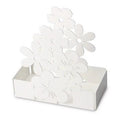 Portabicchieri con fiori bianchi, 16x8H16 cm (kit da 5)