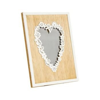 Portafoto a cuore in legno naturale (kit da 10)