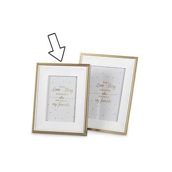 Portafoto bianco e oro (kit da 10)