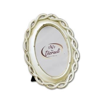 Porta foto pic.ovale catena colore crema