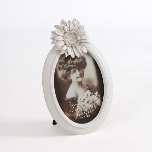 Porta foto ov bianco girasole