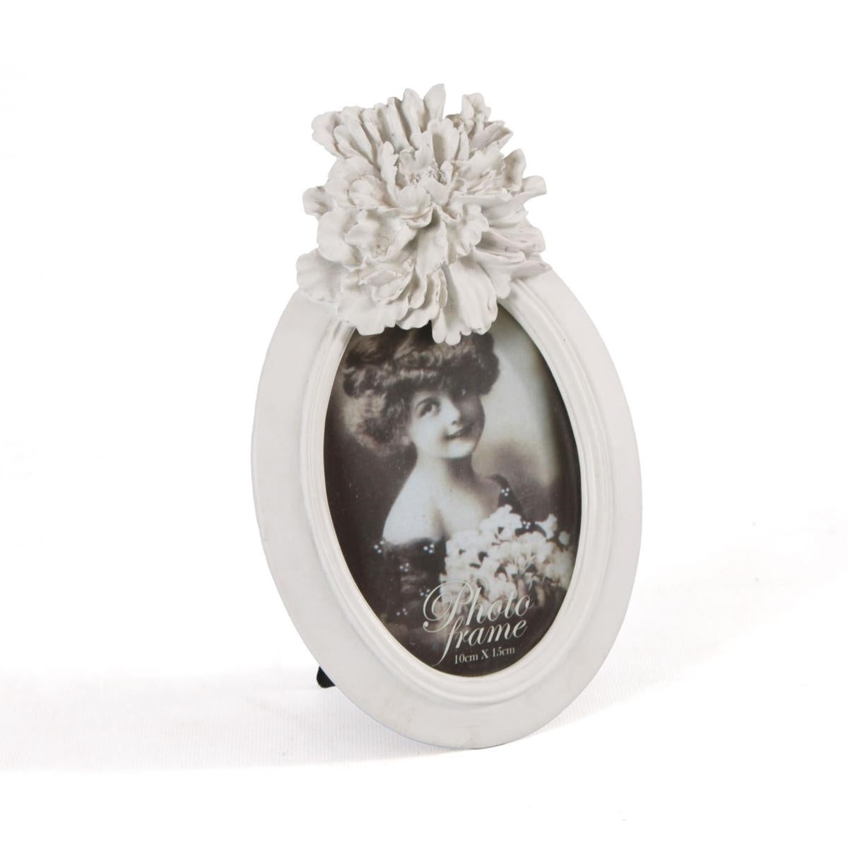 Porta foto ov pic bianco fiore top, 14,5x23 cm