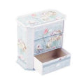 Porta gioie cassettiera azzurra