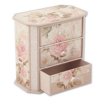 Portagioie a cassettiera rosa (kit da 5)
